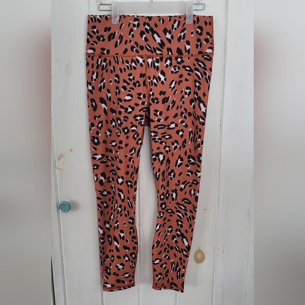 Define PowerHold High-Waisted 7/8 Leggings Burnt Ochre Wavy Leo